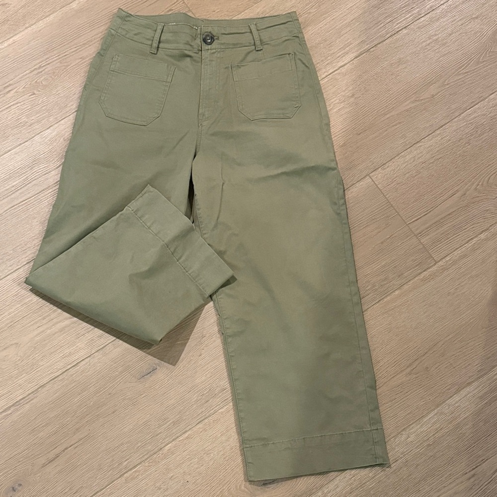 Women’s Olive Green Casual Cotton Pants